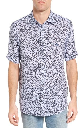 Men's Rodd & Gunn Island Road Original Fit Print Linen Sport Shirt