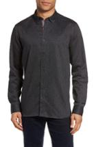 Men's Ted Baker London Lector Extra Trim Fit Dotted Circle Print Sport Shirt (m) - Black