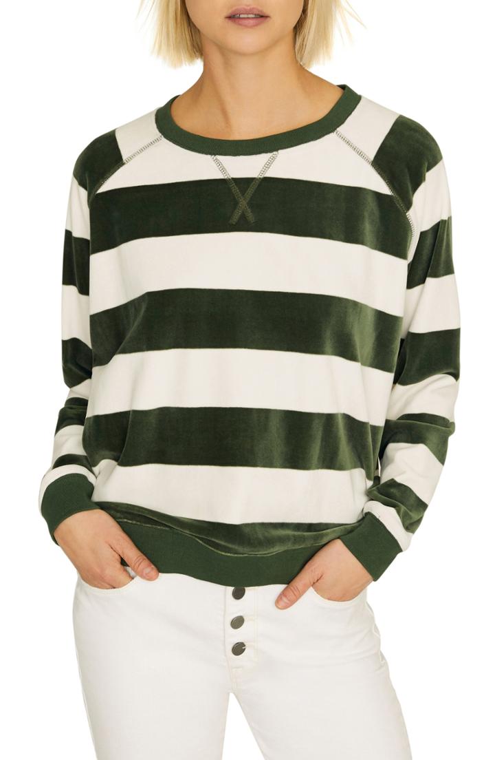 Women's Sanctuary Labrea Stripe Velour Pullover - Beige