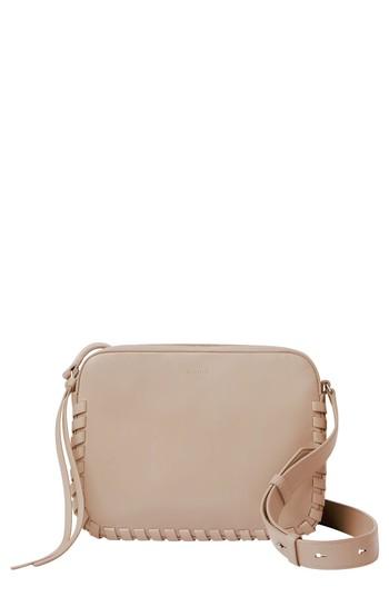 Allsaints Kepi Mini Leather Crossbody Bag - Beige
