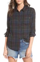 Women's Obey Elina Plaid Shirt - Black