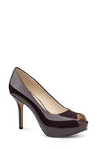 Women's Nine West 'qt Pie' Platform Peep Toe Pump .5 M - Red