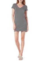 Women's Michael Stars V-neck Jersey Minidress - Grey