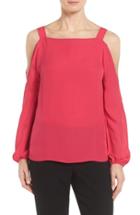 Women's Elie Tahari Lindy Cold Shoulder Silk Blouse