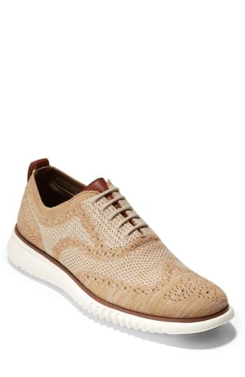 Men's Cole Haan 2.zerogrand Stitchlite Wingtip M - Beige