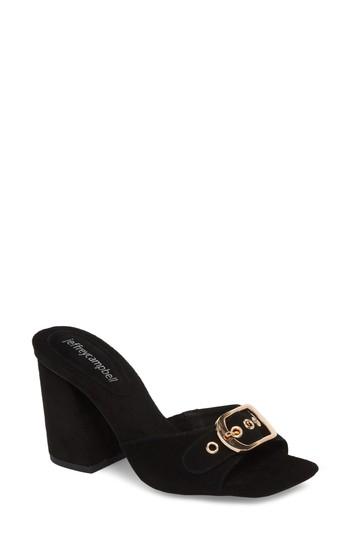 Women's Jeffrey Campbell Dub D'orsay Buckle Sandal M - Black
