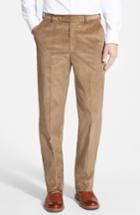 Men's Berle Flat Front Corduroy Trousers X Unhemmed - Beige