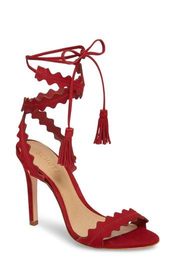 Women's Schutz Lisana Wraparound Sandal .5 M - Red