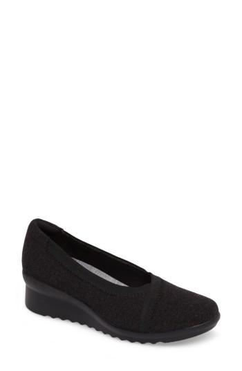 Women's Clarks Caddell Dash Wedge .5 M - Black