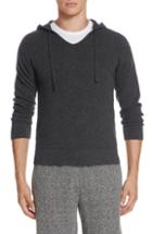 Men's Onia Jamie Sunset Cashmere Hooded Sweater, Size - Black