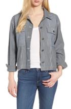 Women's Splendid Stripe Crop Jacket - Blue