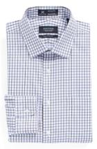 Men's Nordstrom Men's Shop Smartcare(tm) Extra Trim Fit Check Dress Shirt .5 34/35 - Blue