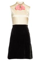 Women's Gucci Bow Embellished Satin A-line Dress Us / 40 It - Black