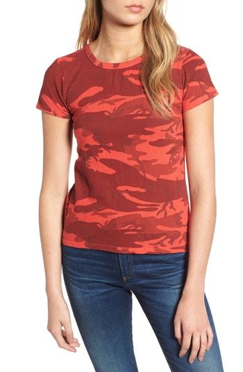 Women's Pam & Gela Camo Tee, Size - Red