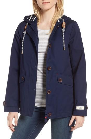 Women's Joules Right As Rain Waterproof Hooded Jacket -