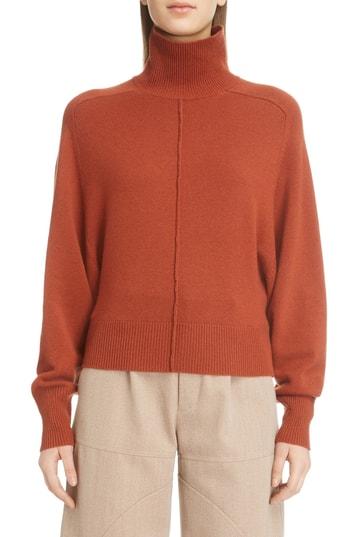 Women's Chloe Exposed Seam Cashmere Sweater - Orange