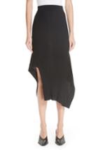 Women's Stella Mccartney Draped Rib Knit Skirt Us / 38 It - Black
