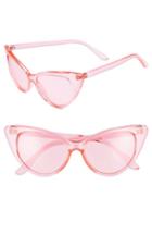 Women's Glance Eyewear 55mm Transparent Pastel Cat Eye Sunglasses - Pink