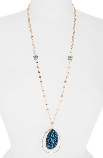 Women's Panacea Crystal Bead Teardrop Pendant Necklace