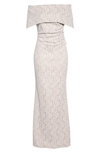 Women's Vince Camuto Off The Shoulder Lace Trumpet Gown