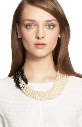 Women's St. John Collection Two-tone Faux Pearl Multistrand Necklace