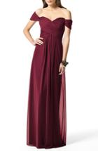 Women's Dessy Collection Ruched Chiffon Gown