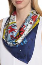 Women's Echo Written In The Stars Silk Scarf, Size - Blue