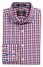 Men's Nordstrom Men's Shop Trim Fit Check Dress Shirt 32/33 - Red