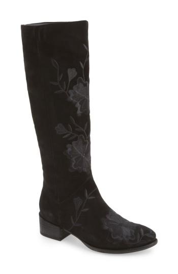 Women's Seychelles Callback Embroidered Boot .5 M - Black