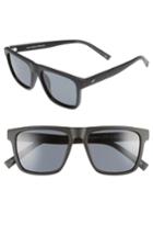 Women's Le Specs The Boss 55mm Rectangle Polarized Sunglasses - Matte Black