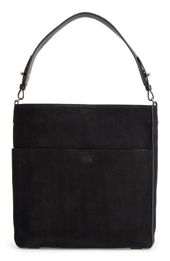 Allsaints Echo North/south Calfskin Tote - Black