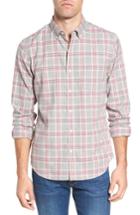 Men's Bonobos Slim Fit Washed Plaid Herringbone Sport Shirt - Grey