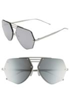 Men's Smoke X Mirrors Geo Viii 63mm Sunglasses - Matte Silver/ Silver Mirror
