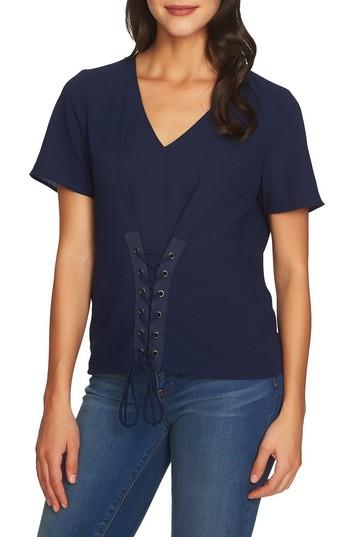 Women's 1.state Corset Waist Top - Blue