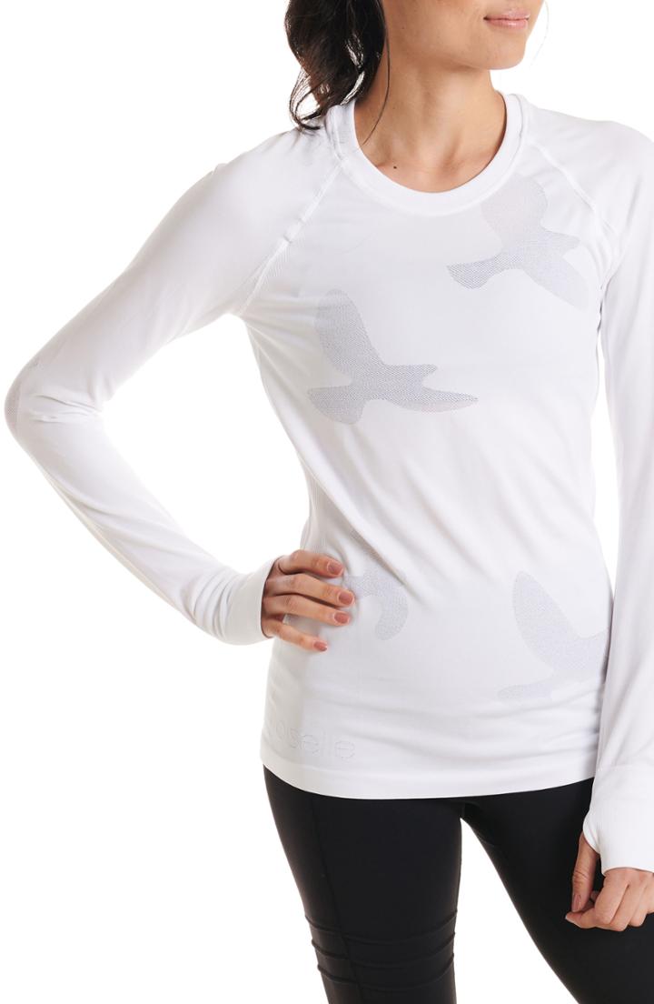 Women's Dries Van Noten Tattoo Print Fitted Knit Top - Ivory