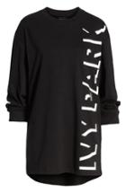Women's Ivy Park Shadow Logo Boyfriend Pullover, Size - Black