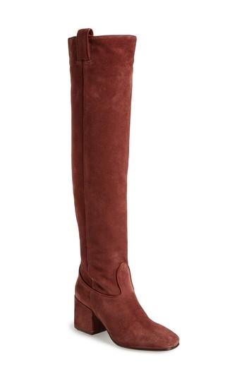 Women's Alberto Fermani Delia Over The Knee Boot .5 M - Burgundy