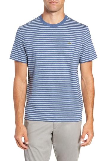 Men's Lacoste Regular Fit Stripe Jersey T-shirt (s) - Beige