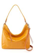 Hobo Delilah Convertible Leather Hobo Bag - Yellow