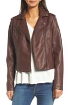 Women's Levi's Faux Leather Moto Jacket - Burgundy