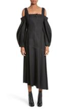Women's Ellery Mississippi Off The Shoulder Stretch Twill Dress Us / 10 Au - Black