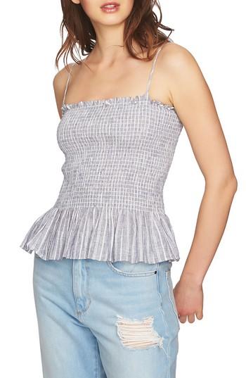 Women's 1.state Smocked Spaghetti Strap Top, Size - Blue/green