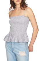 Women's 1.state Smocked Spaghetti Strap Top, Size - Blue/green