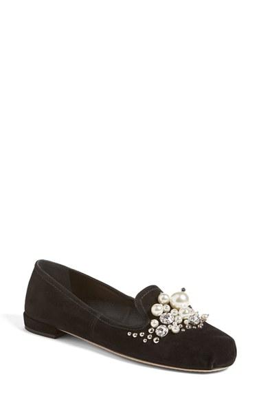 Women's Miu Miu Embellished Loafer