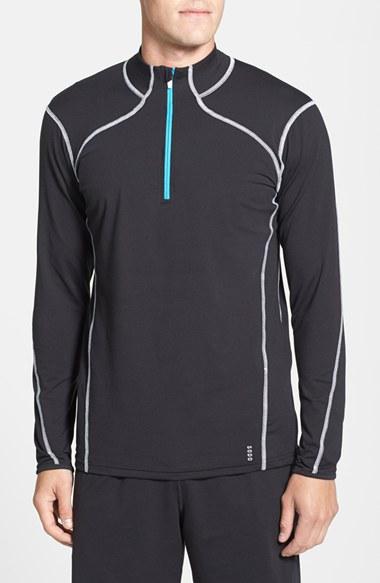Men's Sodo 'elevate' Moisture Wicking Stretch Quarter Zip Pullover - Black