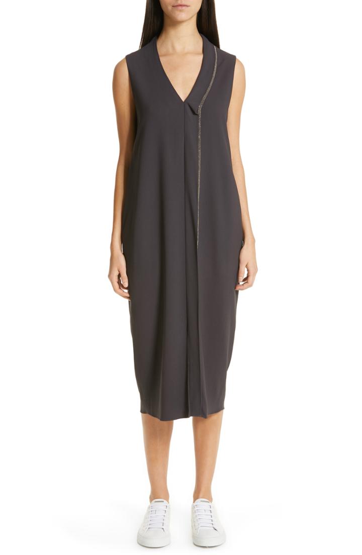 Women's Fabiana Filippi Crepe Dress Us / 40 It - Grey