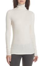 Women's Theory Ribbed Cotton & Cashmere Turtleneck Top - Ivory