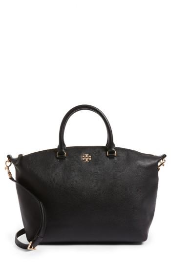 Tory Burch Frida Leather Satchel - Black