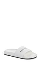 Women's Balenciaga Logo Slide Sandal Us / 36eu - White