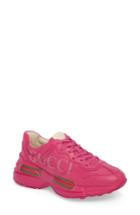 Women's Gucci Rhyton Logo Sneaker .5us / 35.5eu - Pink